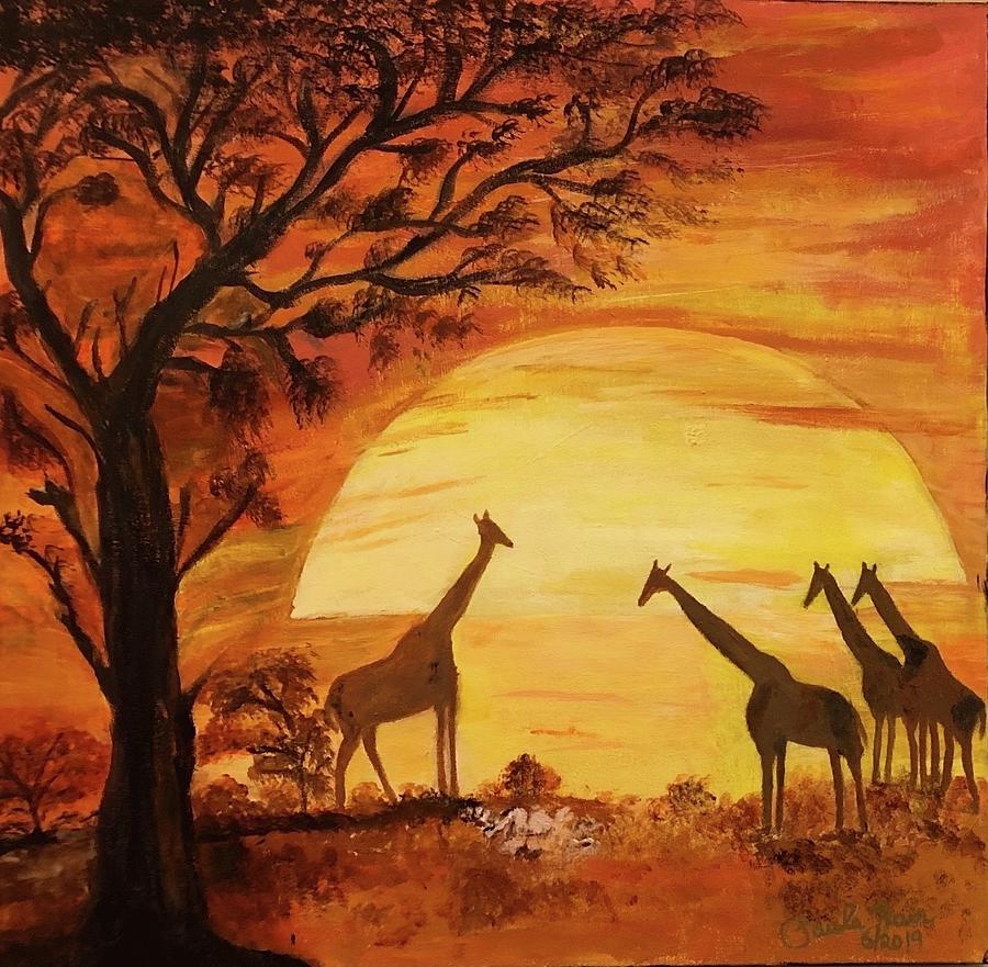 Sunset in the Serengeti Painting by Paula Fairchild - Fine Art America