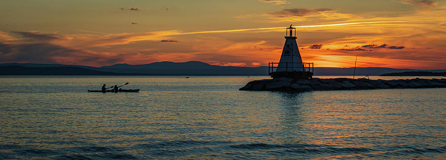 sunset on Lake Champlain, Vermont #1 Photograph by Ann Moore