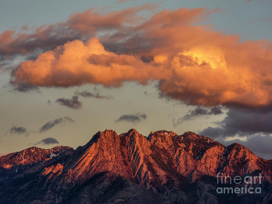 Sunset over Mount Olympus #1 Photograph by Spencer Baugh