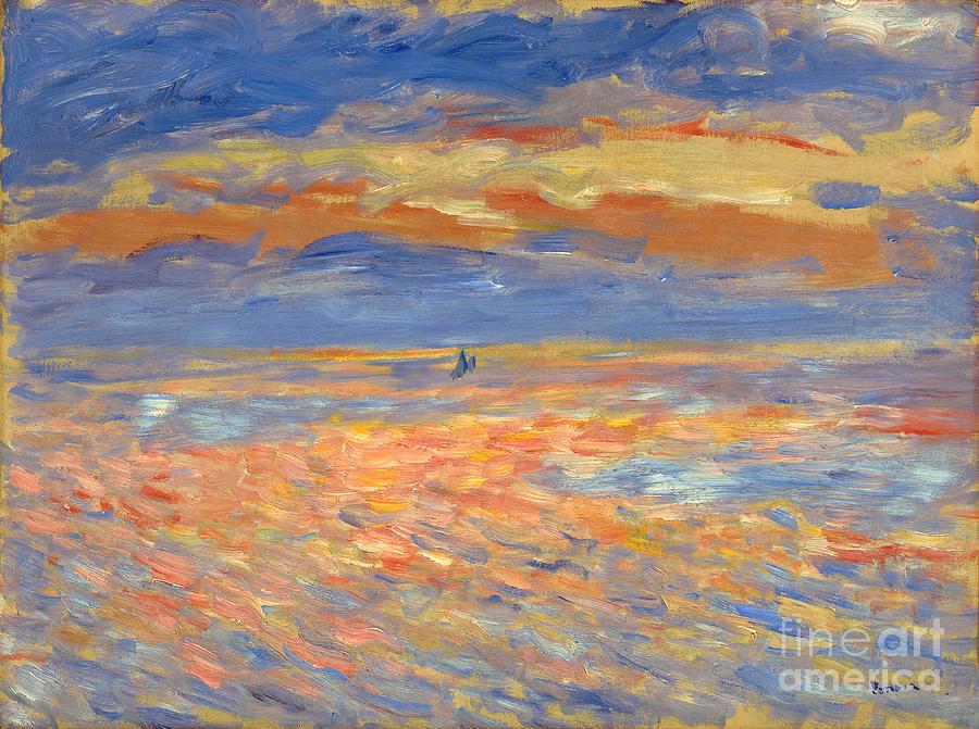 Sunset #1 Painting by Pierre-Auguste Renoir