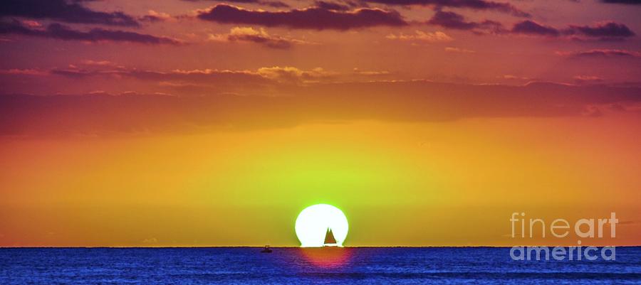 Sunset Photograph - Sunset Sail #1 by D Davila