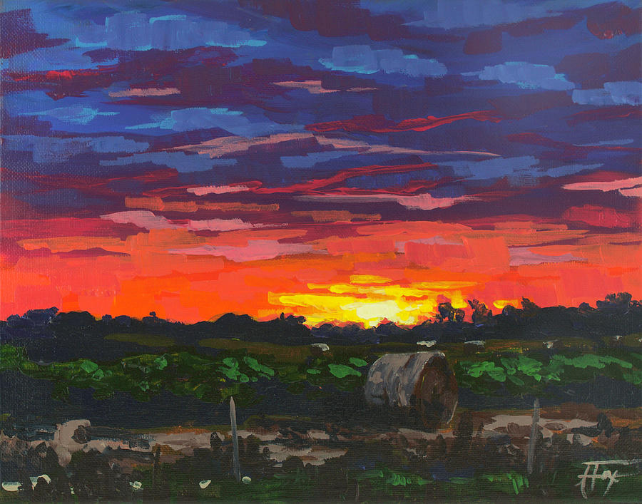 Houston Painting - Sunset Soliloquy by Allison Fox Houston Painting - Sunset Soliloquy by Allison Fox