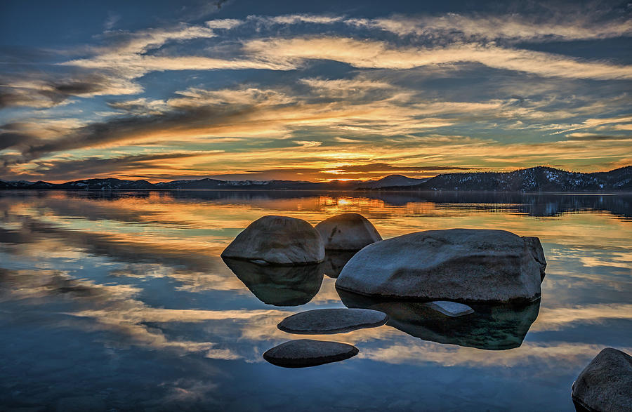Sunset stones #1 Photograph by Martin Gollery