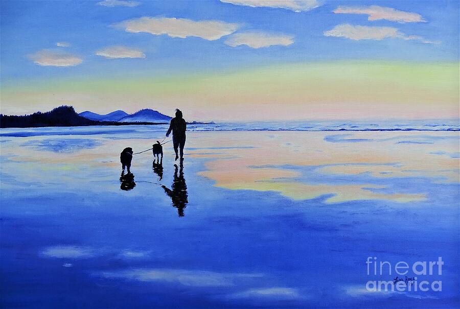 Sunset stroll Painting by Lisa Rose Musselwhite