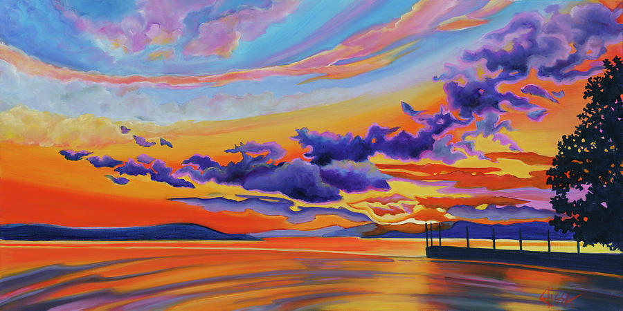 Sunset Waltz #1 Painting by Elissa Anthony