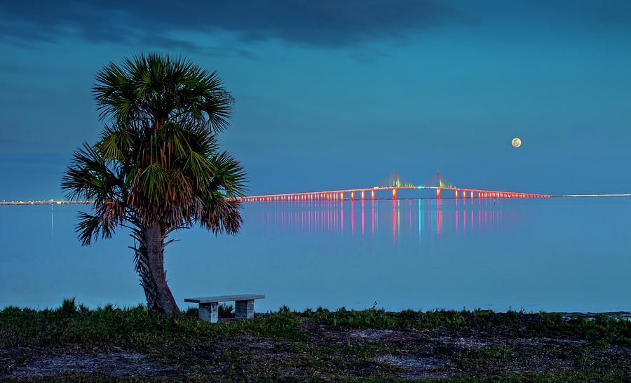 Fort De Soto, Sunshine Skyway Bridge, Saint Petersburg, Florida Photograph by Anthony John Coletti