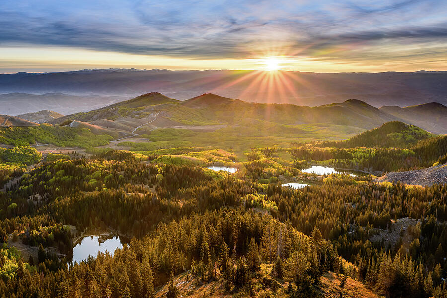 Sunstar Over Four Lakes Photograph by Anderson Outdoor Photos | Fine ...