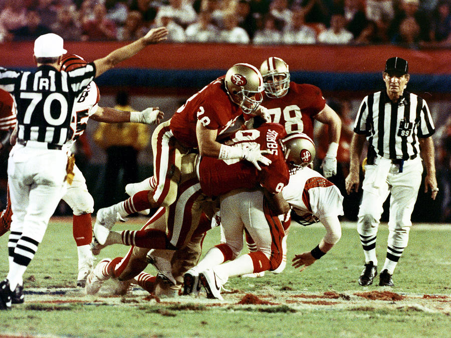 Super Bowl XXIII - Cincinnati Bengals vs San Francisco 49ers - January 22, 1989 #1 Photograph by Sylvia Allen