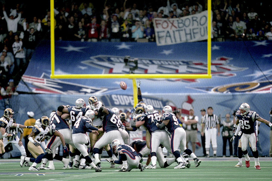 Super Bowl XXXVI - New England Patriots vs St. Louis Rams - February 3, 2002 Photograph by Nancy Kerrigan