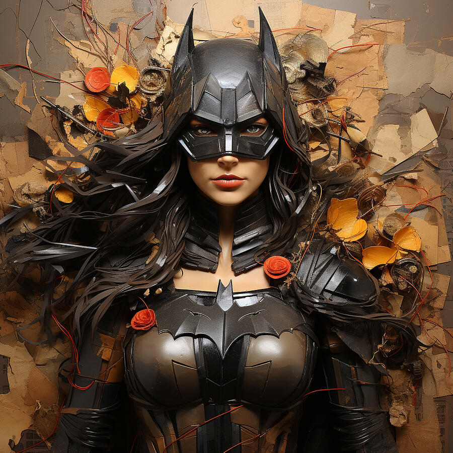 Batgirl Mixed Media - Superhero 6 #1 by Marvin Blaine