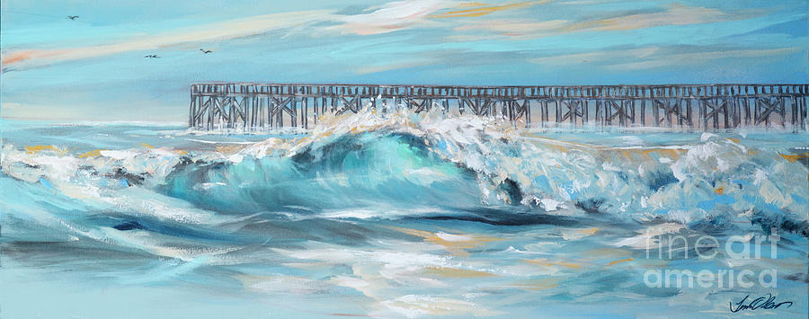 Surf by Pier Painting by Linda Olsen