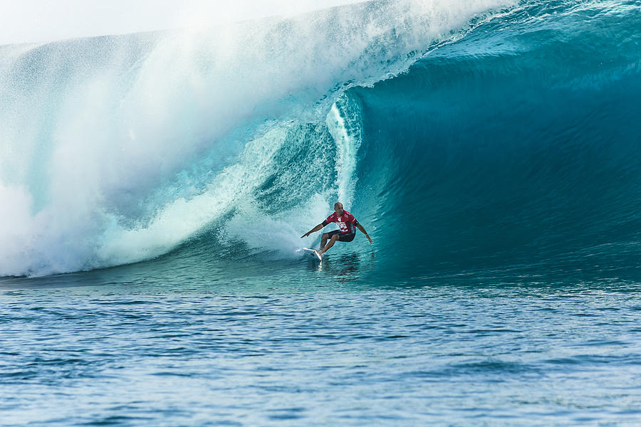 Surfer Kelly Slater Surfing 2014 Billabong Pro Tahiti #1 Photograph by MaFelipe