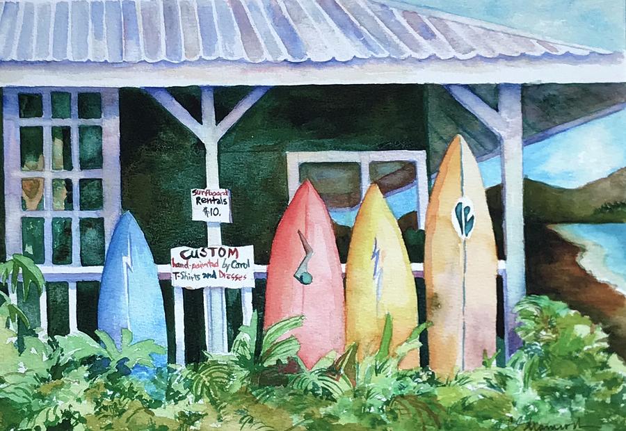 Beach Painting - Surfs Up by Carol Shamrock