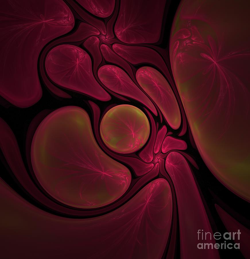 Surreal Fractal With Rounded Shapes Digital Art