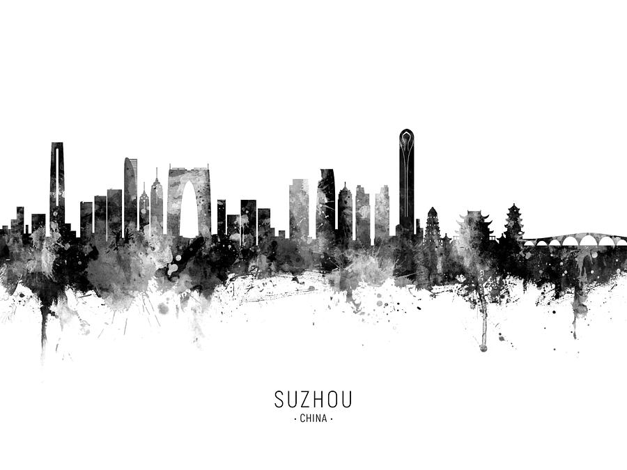 Suzhou China Skyline #57 #1 Digital Art by Michael Tompsett
