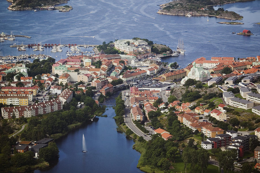 Sweden, Bohuslan, Stromstad, aerial view #1 Photograph by Roine Magnusson
