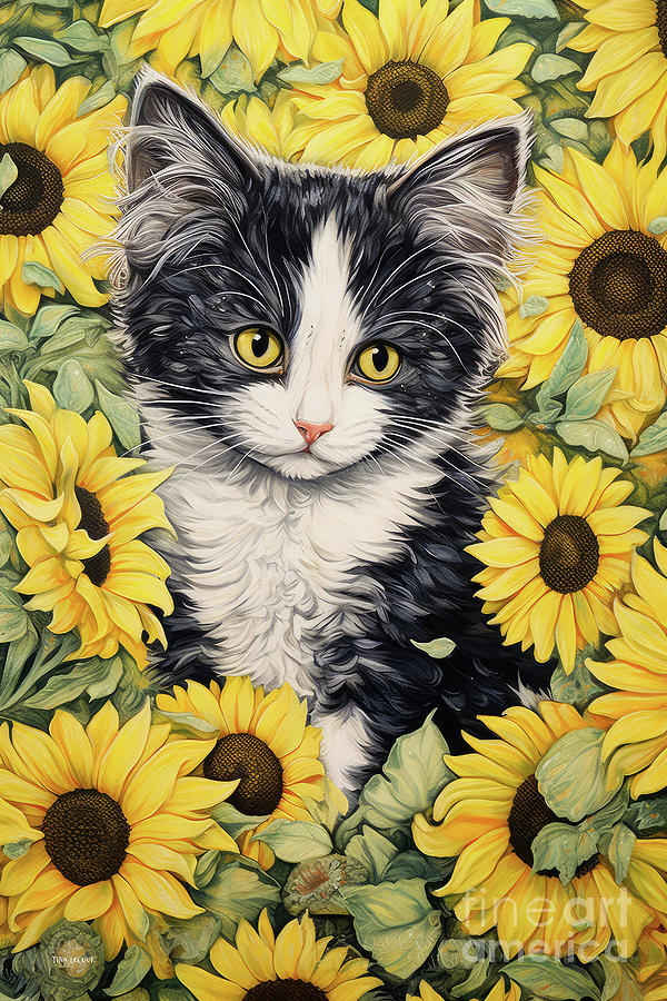 Sweet Amber Eyes Painting by Tina LeCour
