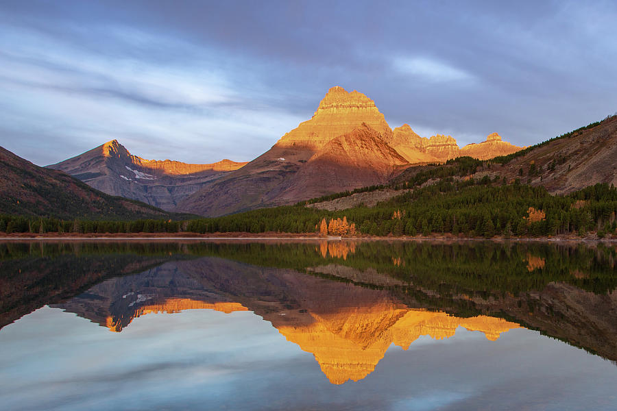 Swiftcurrent Lake At Dawn Photograph