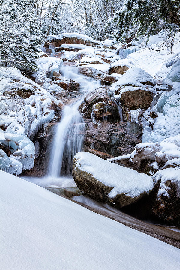 Swiftwater Falls, Winter #1 Photograph by Jeff Sinon