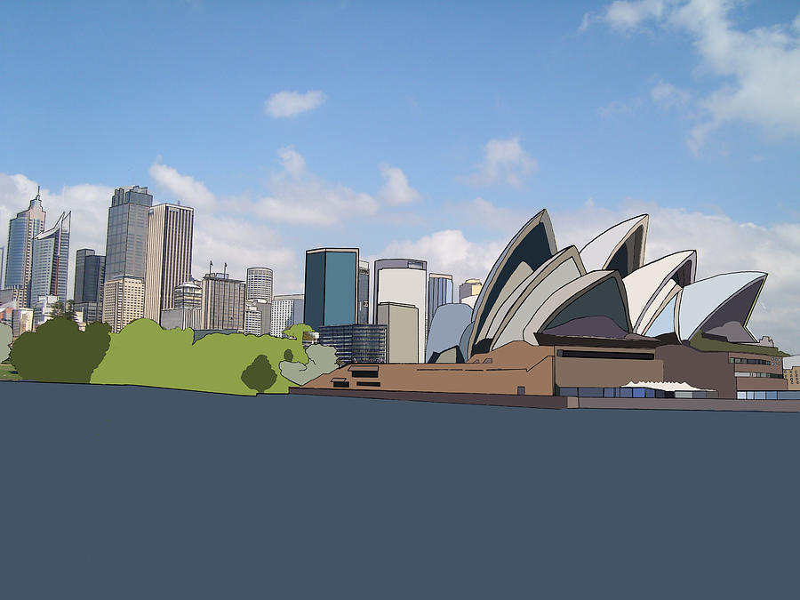 Sydney Opera House  Digital Art by John Mckenzie