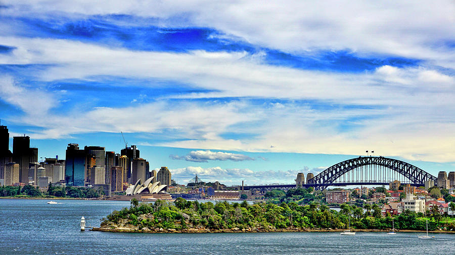 Sydney Skyline across the Bay #1 Photograph by Waterdancer
