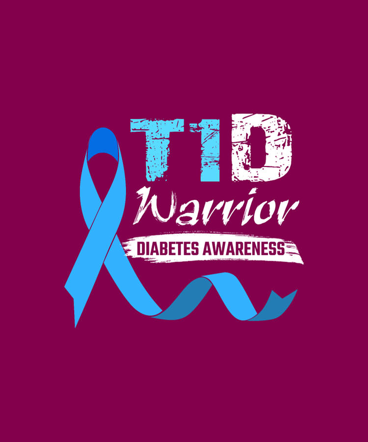 T1D Warrior Type 1 Diabetes Awareness Blue Ribbon Jewelry by Tinh Tran