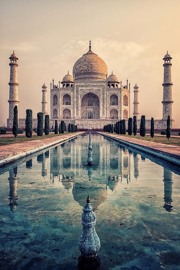 Architecture Photograph - Taj Mahal Mausoleum #1 by Manjik Pictures