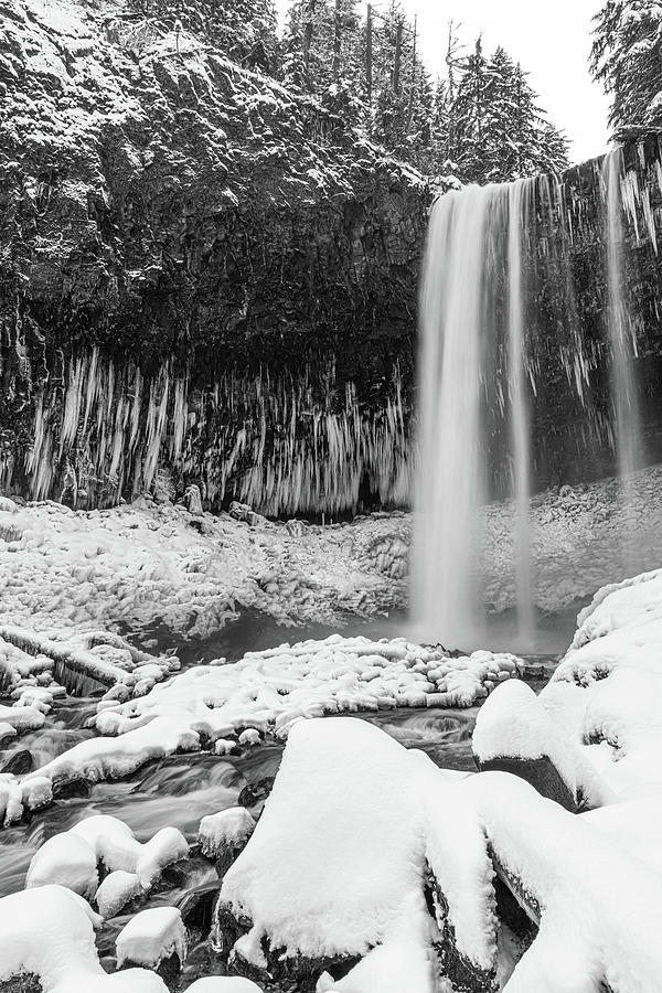 Tamanawas Falls in Winter #1 Photograph by Patrick Campbell