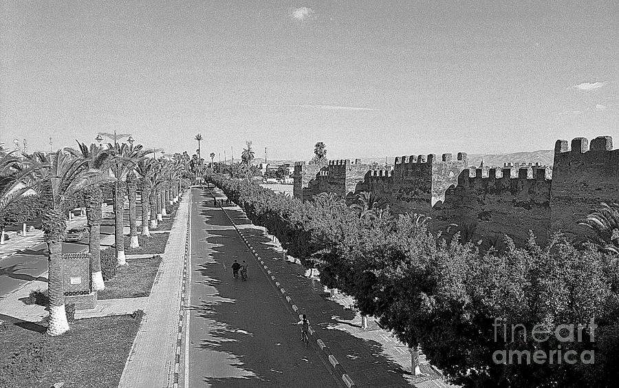 Taroudant City Walls And Avenue Moulay Rachid, Sketch Effect Photograph