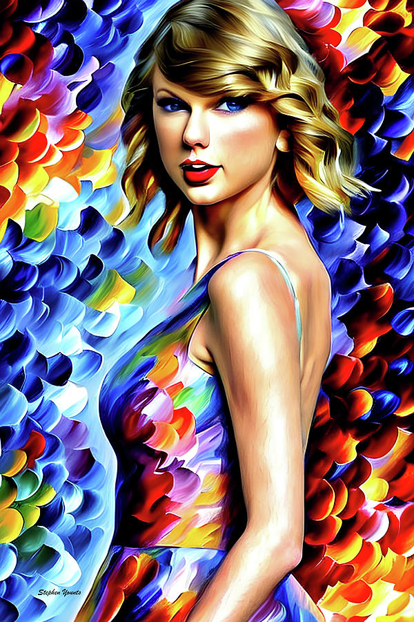 Unique Digital Art - Taylor Swift #1 by Stephen Younts