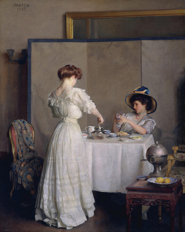 Tea Leaves, from 1909 Painting by William McGregor Paxton