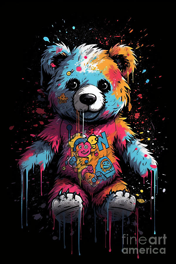 Tedoro - Pop Art Teddy Bear Digital Art by Sabantha - Fine Art America
