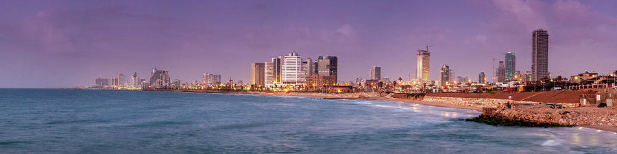 Tel Aviv Oceanfront Panorama #1 Photograph by Mati Krimerman
