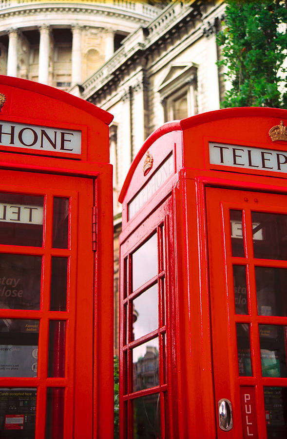 Telephone Boxes #1 Photograph by Claude Taylor