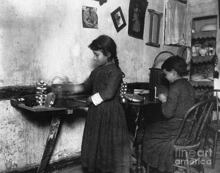 Tenement Industry, New York City #2 Photograph by Jacob Riis