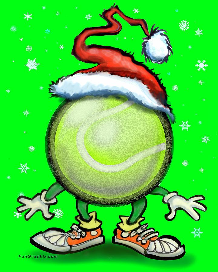 Tennis Christmas #1 Digital Art by Kevin Middleton