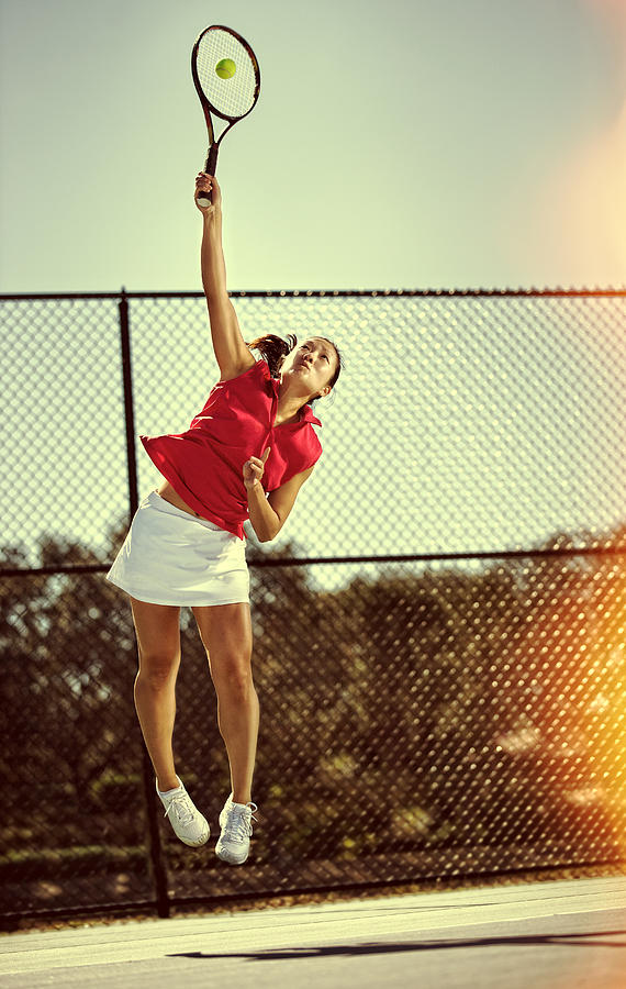 Tennis player serving #1 Photograph by Nycshooter