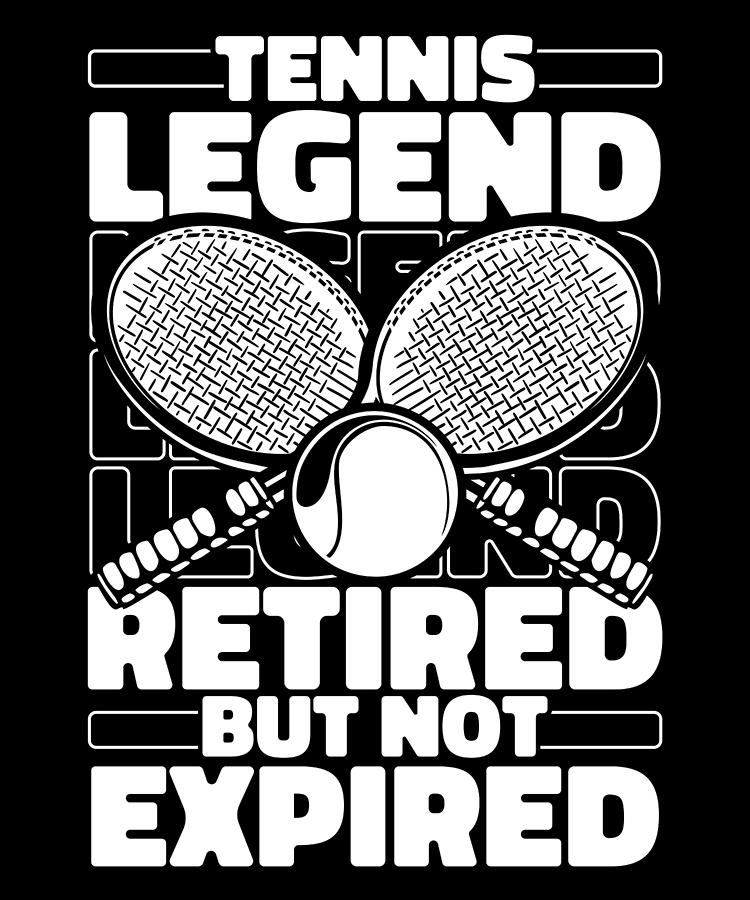 Tennis Digital Art - Tennis Retired - Player Sports Racket Tennis #1 by Crazy Squirrel