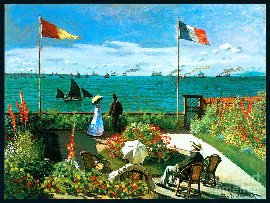 Terrace at Sainte Adresse Painting by Claude Monet