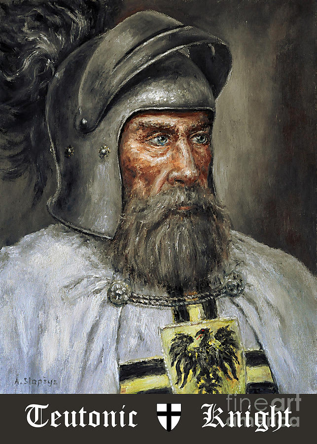 Teutonic knight #2 Painting by Arturas Slapsys