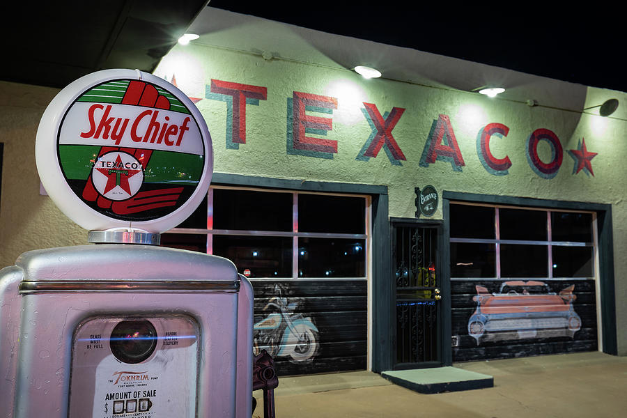 Texaco Fire Chief Pumps on Route 66 #1 Photograph by Tim Stanley