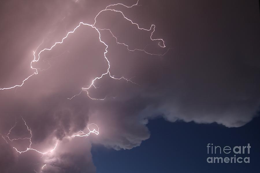 Thunder and lightning in the stormy sky Photograph by Douglas Sacha - Pixels