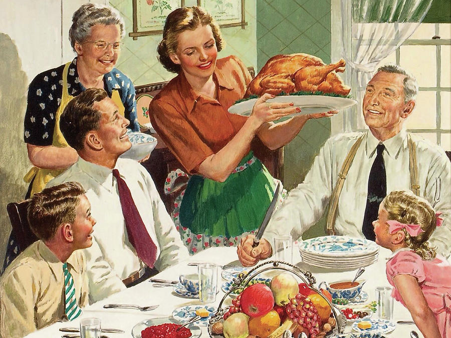 Thanksgiving Dinner #1 Digital Art by Long Shot