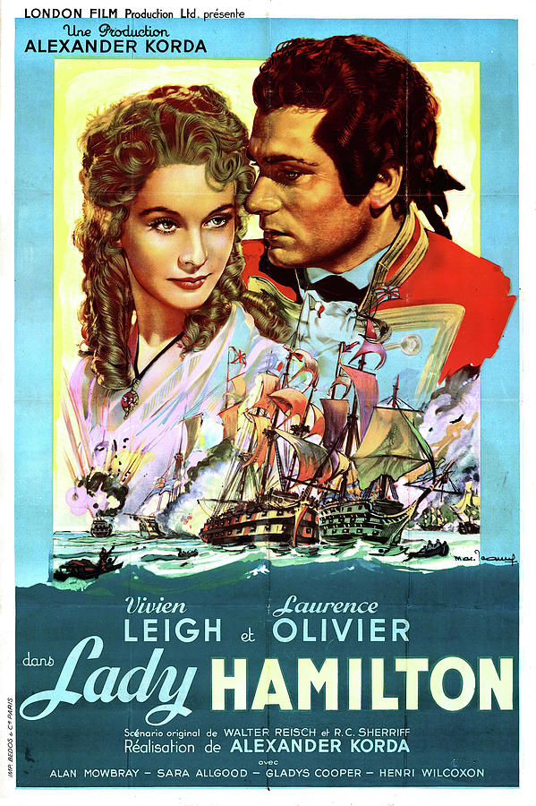 Vivien Leigh Mixed Media - That Hamilton Woman, 1941 - art by Anselmo Ballester by Movie World Posters
