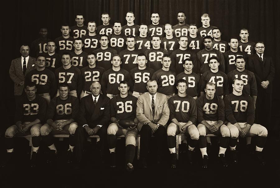 University Of Michigan Photograph - The 1958 University of Michigan Wolverines Football Team #1 by Bentley Historical Library