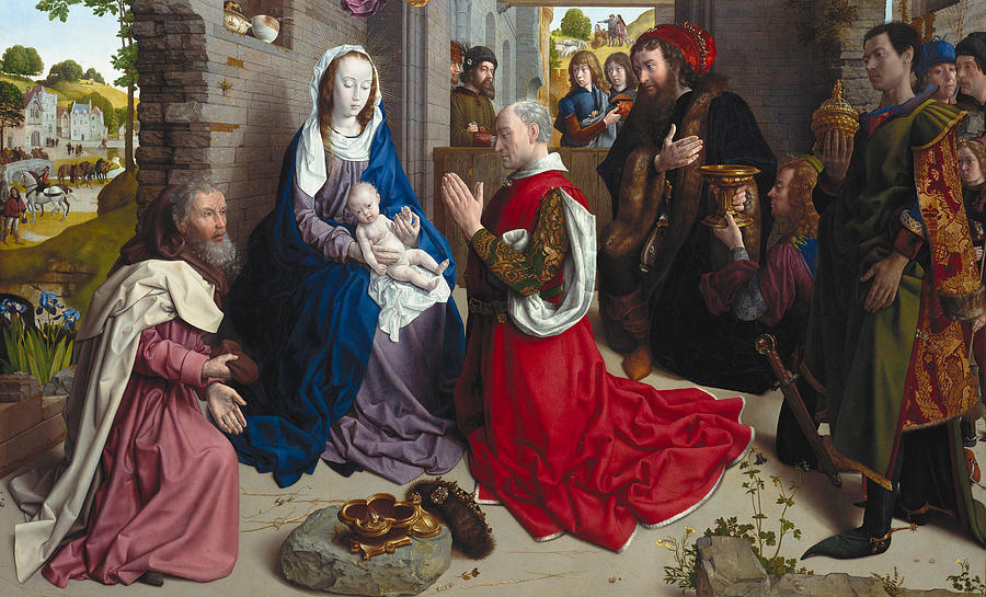 Hugo Van Der Goes Painting - The Adoration of the Kings  Monforte Altar   #1 by Hugo van der Goes