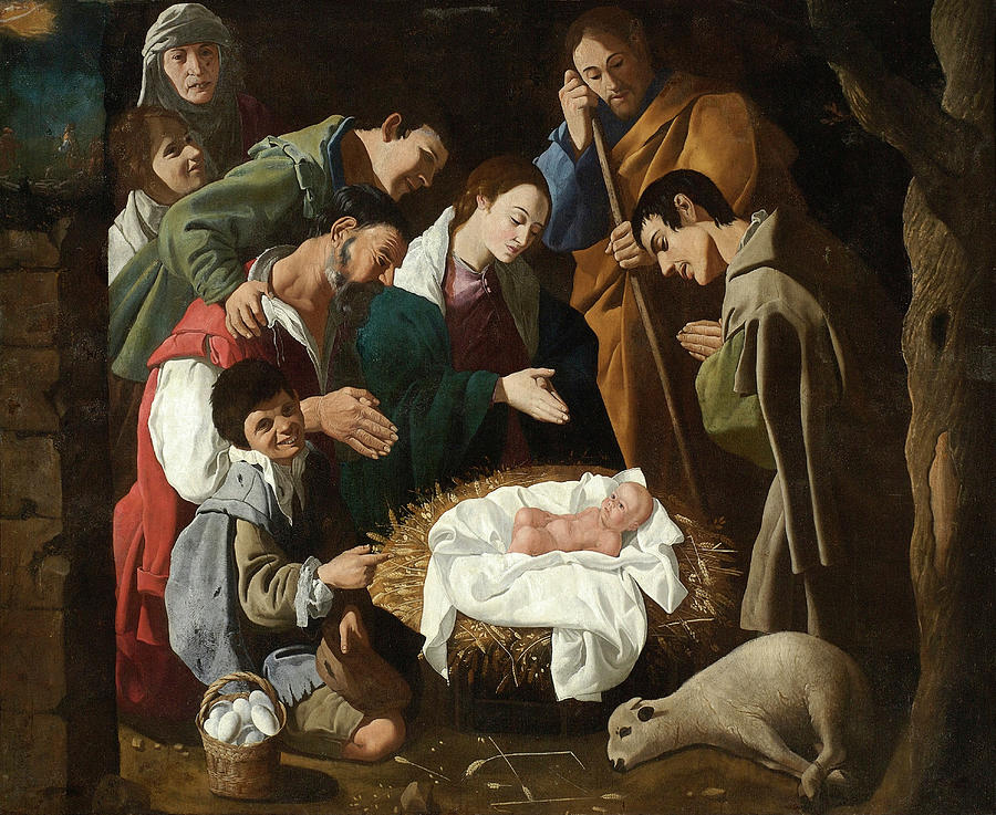 The Adoration of the Shepherds Painting by Francisco de Zurbaran