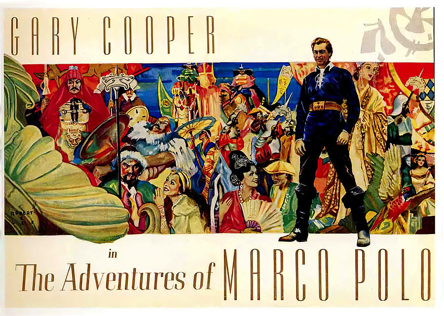 Gary Cooper Mixed Media - The Adventures of Marco Polo, with Gary Cooper, 1938 by Movie World Posters