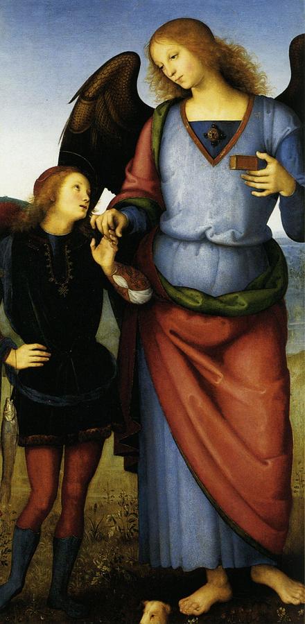 The Archangel Raphael with Tobias Painting by PietroPerugino | Pixels