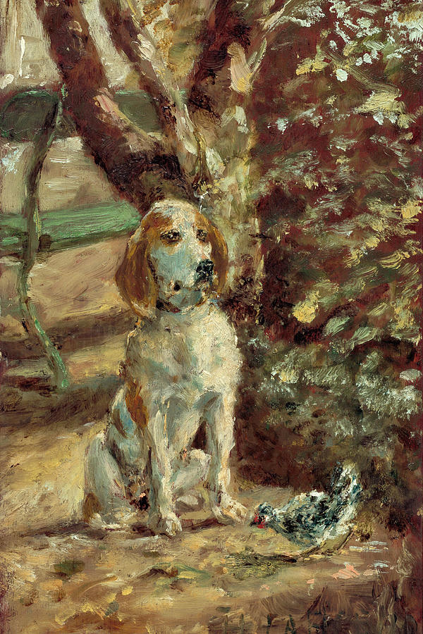 The Artists Dog Fleche #1 Painting by Henri de Toulouse Lautrec